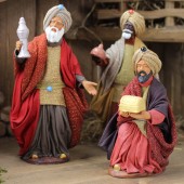 Heilige drei Könige Melchior kniend 13 cm