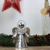 Engel silber Weihnachtsdeko 15cm