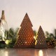 Teelichthalter Baum gehämmert 17,5cm - Weihnachtsdeko