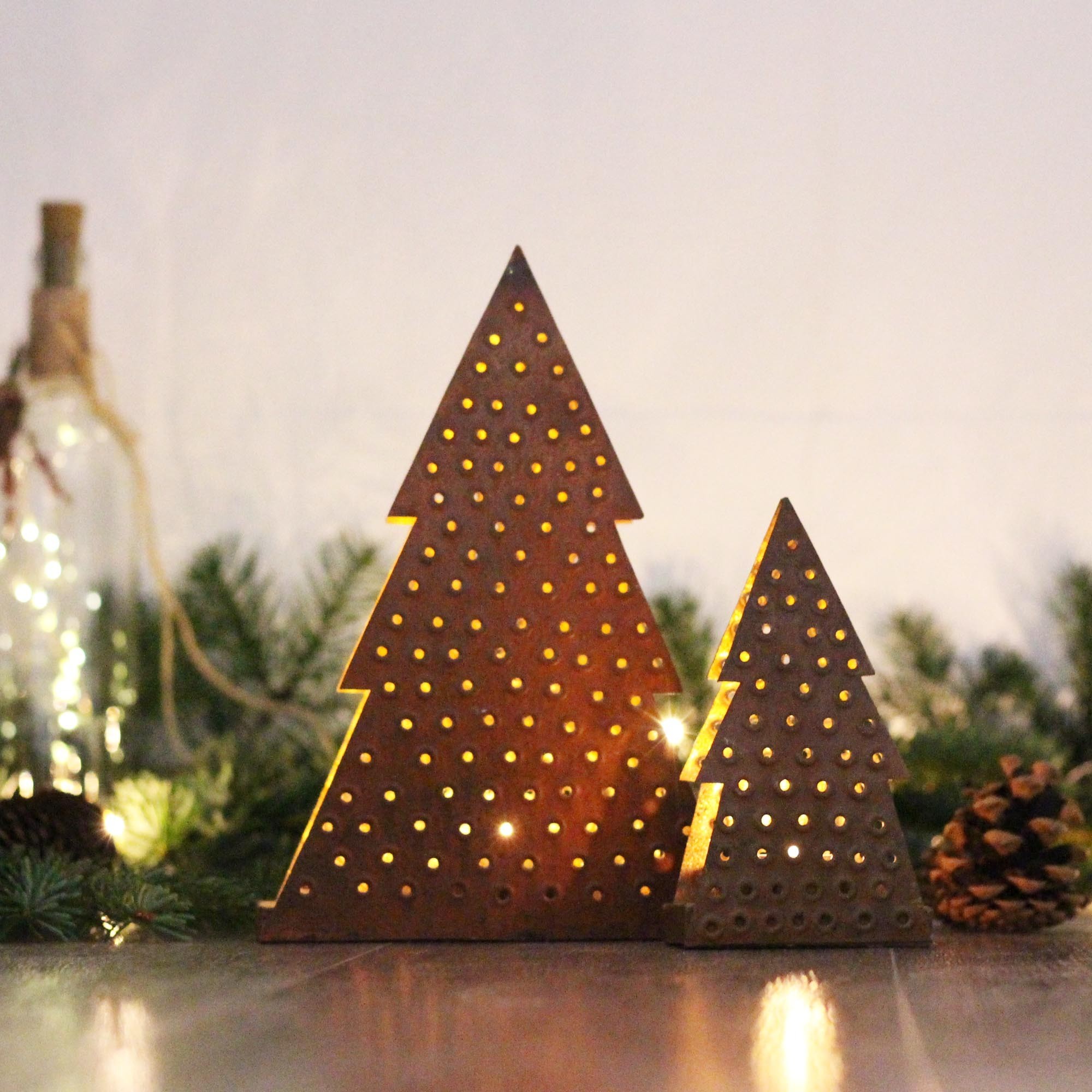 Teelichthalter Tannenbaum 25cm - Weihnachtsdeko kaufen