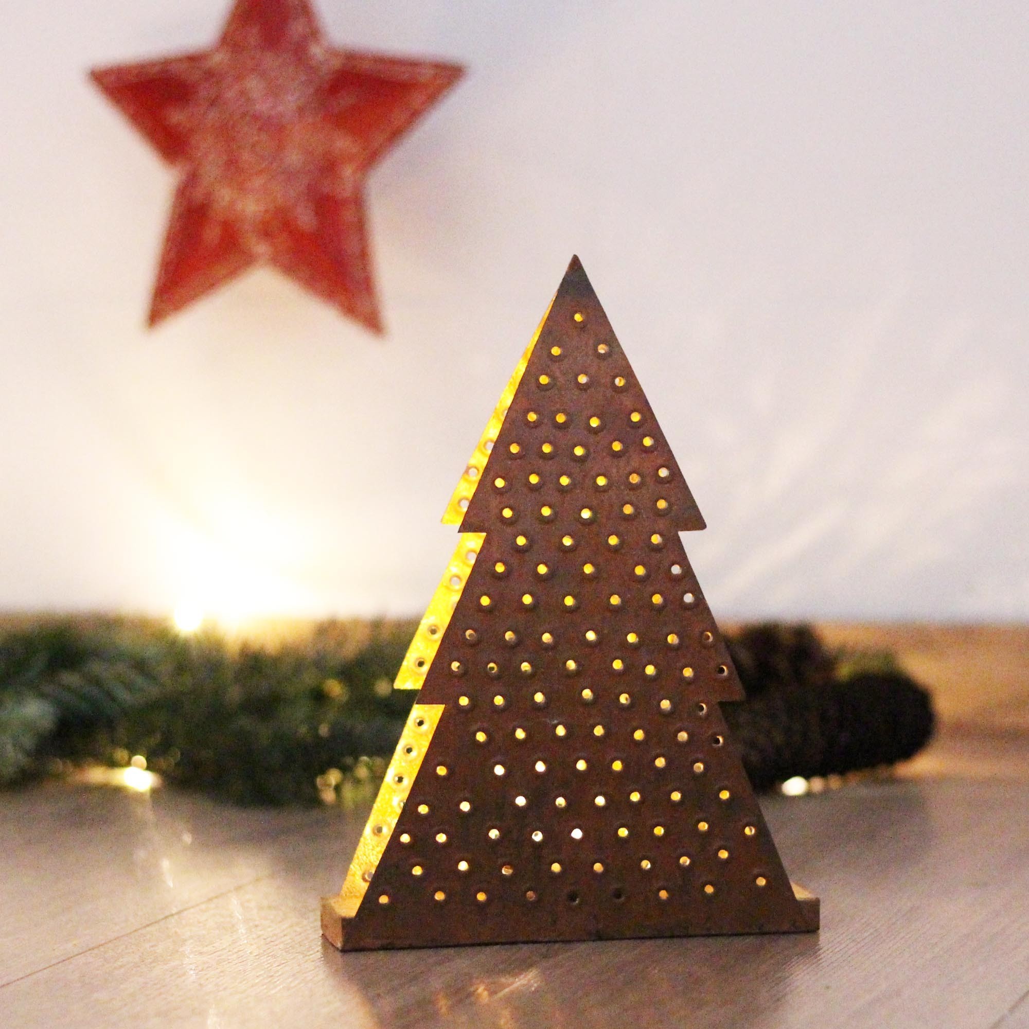 Teelichthalter Tannenbaum 25cm - Weihnachtsdeko kaufen