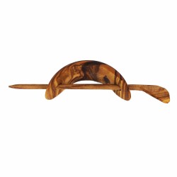Haarspange aus Holz mit Nadel