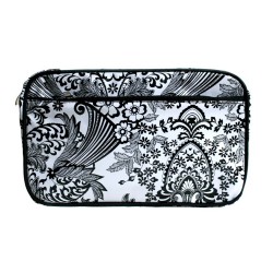 Kosmetiktasche Eden weiss aus Wachstuch