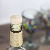 Flaschenstöpsel aus Holz Holzscheibe und Korken