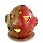 Windlicht aus Keramik "Maske"