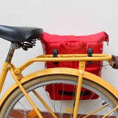 Fahrradtasche/Rucksack 2in1 Lunares rot