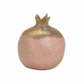 Vase Granatapfel aus Keramik Pink/Rosa, gold