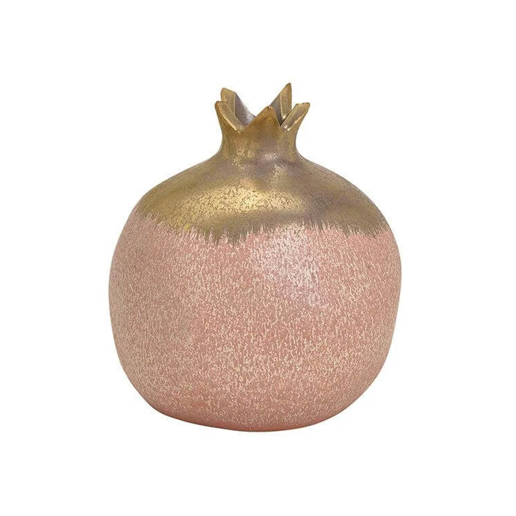 Vase Granatapfel aus Keramik Pink/Rosa, gold