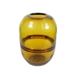 Dekovase aus Glas Anillo amber