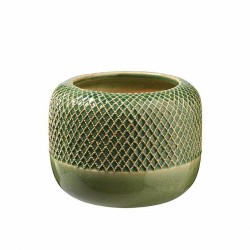 Dekovase aus Keramik Panal grün