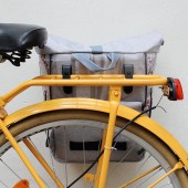 Kombi Fahrradtasche/Rucksack Hanami silber