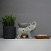 Duftlampe aus Keramik Elefant grau