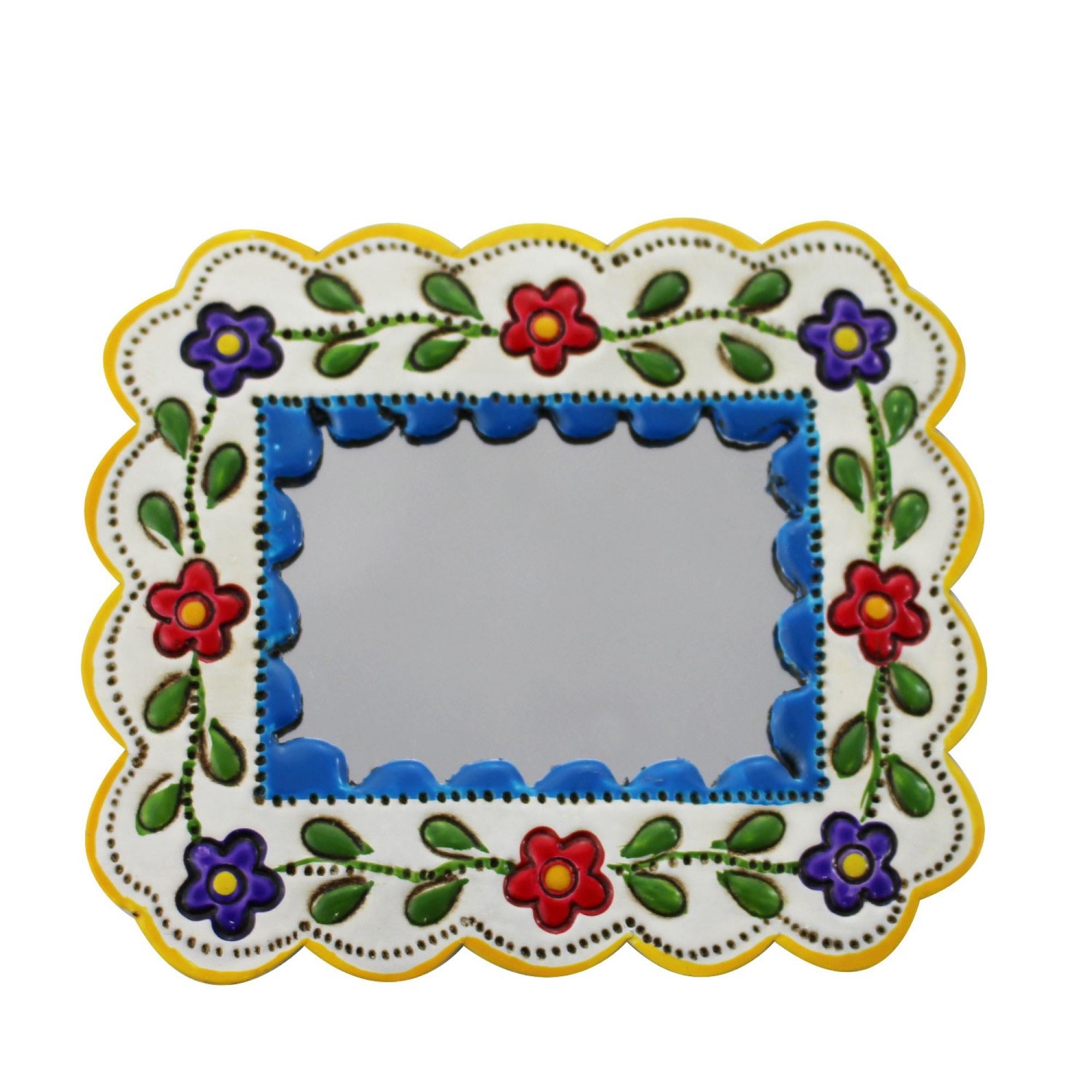 hübscher kleiner Spiegel mit Ornamenten - BLUE COTTAGE shop
