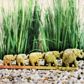 Dekofigur Elefanten Familie aus Speckstein