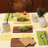 Frühstücksbrett aus Holz 2er Set Walnuss