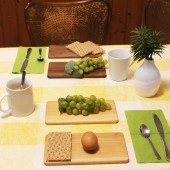 Frühstücksbrett aus Holz 2er Set Kirsche