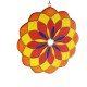 Fensterdeko Mandala, Fensterschmuck rot-gelb