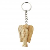 Schlüsselanhänger aus Holz Engel Figur