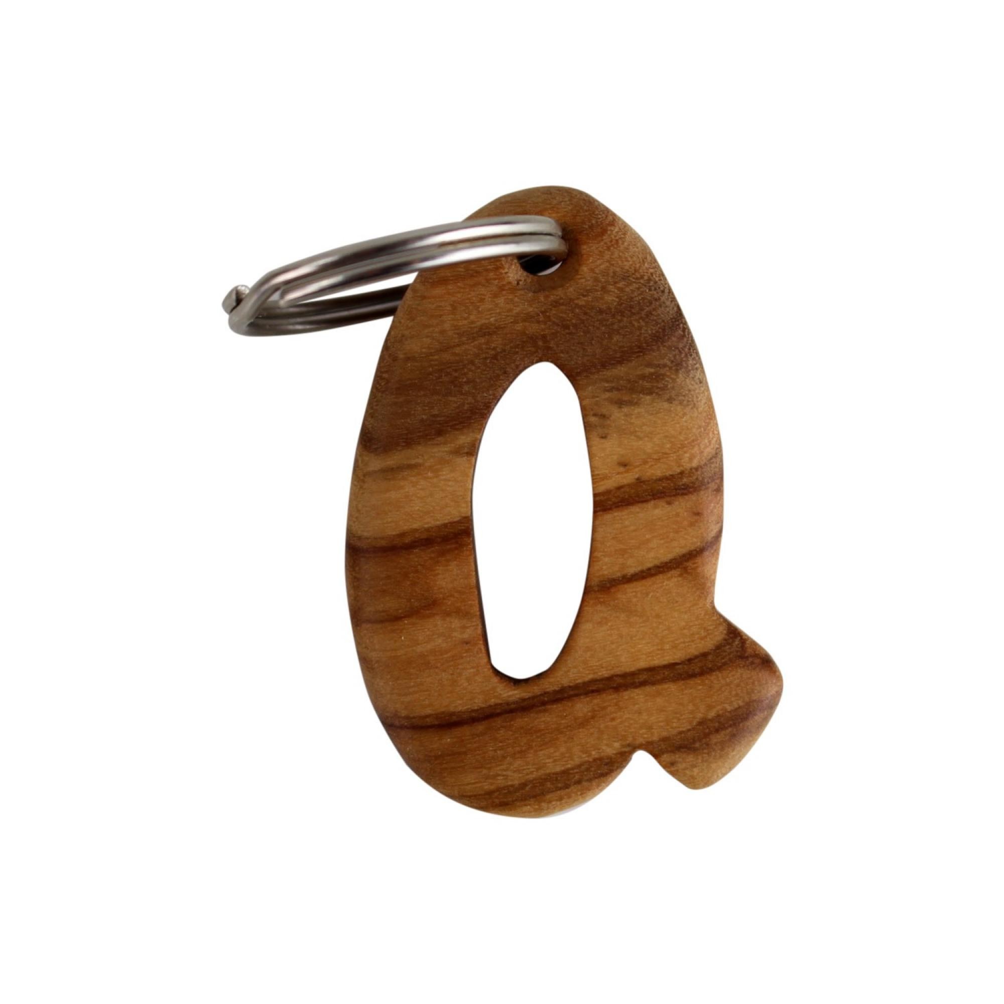Schlüsselanhänger/TaschenAnhänger aus Birkenholz Bernstein gefüllt.Buchstaben"B" 