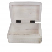 Aufbewahrungsbox aus Holz in weiß mit Hirschkopf