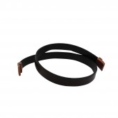 Lederarmband dunkel braun | Magnetverschluss kupfer