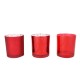 Deko Windlicht  3er Set rot 