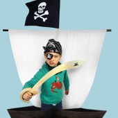 Piratensäbel  mit Totenkopf , Holzspielzeug