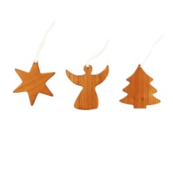 Set Baumschmuck aus Holz | Weihnachtsdeko