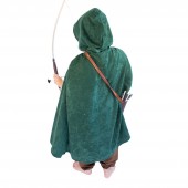 Kinder Kostüm Waldläufer handgemacht, grün Gr. 140