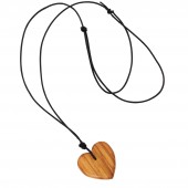 Halskette Herz Holz