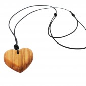 Halskette Herz Holz