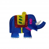 Wanddeko Elefant blau 11cm, Dekoanhänger