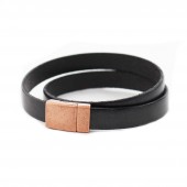 Lederarmband für Damen dunkelgrau