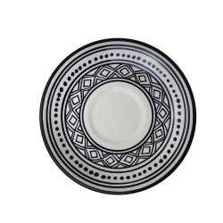 Teller Safari aus Keramik weiß/schwarz, Tunesien