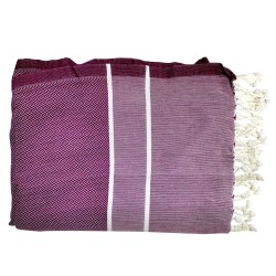 Handtuch Fouta violett 100% Baumwolle, Tunesien