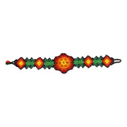 Armband orange - Flor Naranja - Huichol | Schmuck