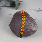 Perlenarmband aus Mexiko Peyote gelb klein