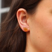 Ohrringe aus Bernstein Tropfen Handmade aus Mexiko