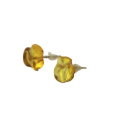 Ohrringe aus Bernstein Blume, Handmade aus Mexiko