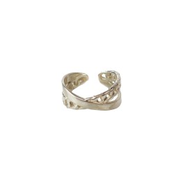 Doppelter Ring aus 925 Silber größenverstellbar