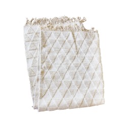 Handgeknüpfter Teppich 200x145 weiß aus Tunesien