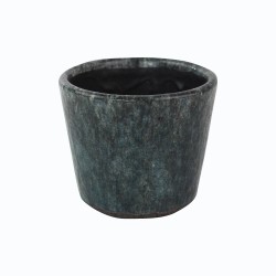 Übertopf aus Keramik blau/grau 14cm Dust