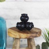 Miniatur Dekokrüge Cantaros aus schwarzer Keramik