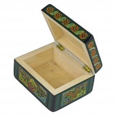 Handgemachte Olinala Box groß aus Mexiko grün