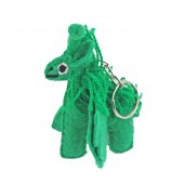 Schlüsselanhänger aus Wolle Pegasus grün - UNIKAT