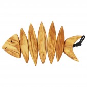 Topfuntersetzer aus Holz in Fischform kurz