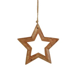 Fensterdeko Stern klein, Weihnachtsdeko aus Holz