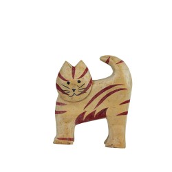 Deko Katze stehend aus Holz