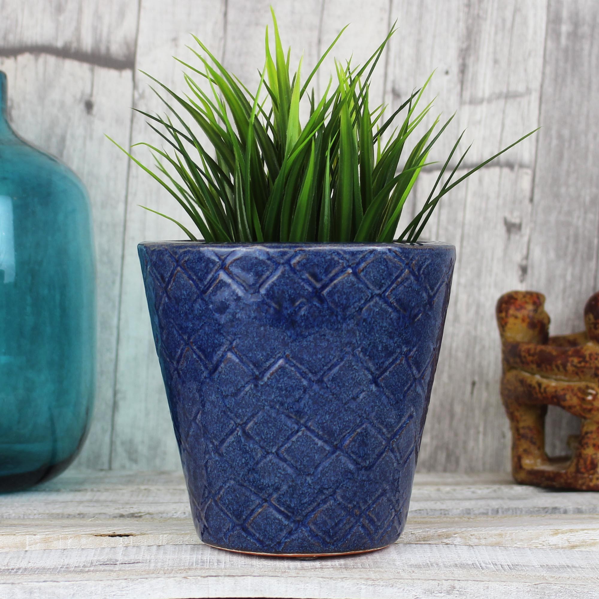 Übertopf aus Keramik blau aus Portugal kaufen