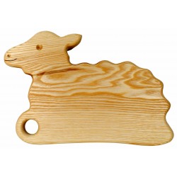 Frühstücksbrettchen aus Holz mit Tiermotiv Schaf